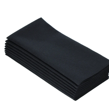 Airlaid Servietten 40 x 40 cm Schwarz BIO 1/8 Falz