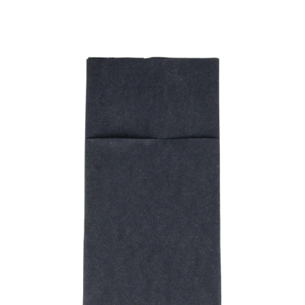 Airlaid Servietten Besteckfalz 32 x 40 cm Schwarz