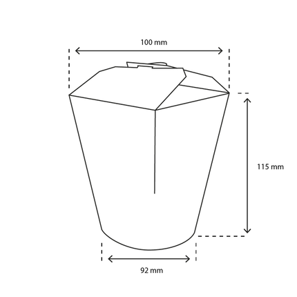 Wok to Go Becher 32oz 1000 ml Karton Weiß