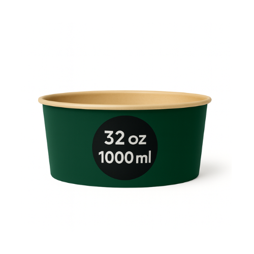 32 oz (1000 ml) bedrukte kartonnen bowl met eigen ontwerp – Cuppix