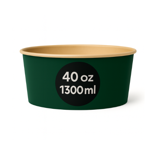 40 oz (1300 ml) bedrukte kartonnen bowl met eigen ontwerp – Cuppix