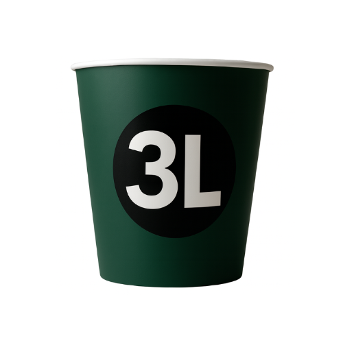 3 liter bedrukte kartonnen bucket met eigen ontwerp – Cuppix