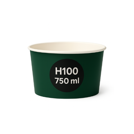 H100 (750 ml) bedrukte kartonnen bucket met eigen ontwerp – Cuppix