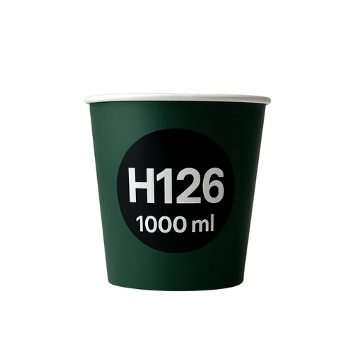 H126 (1000 ml) bedrukte kartonnen bucket met eigen ontwerp – Cuppix