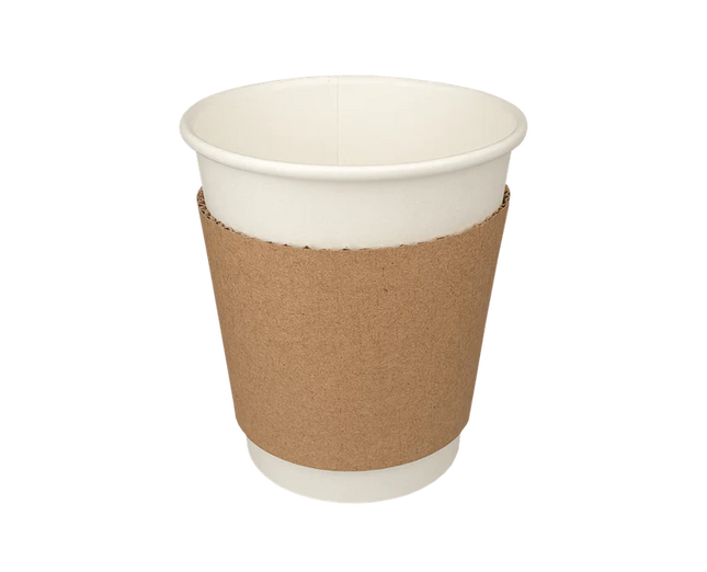 Biologisch afbreekbare sleeve voor 230 ml kartonnen koffiebeker – Cuppix