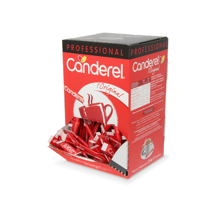 Canderel zoetstof sticks 0,5 g in dispenserbox – 500 stuks – Cuppix