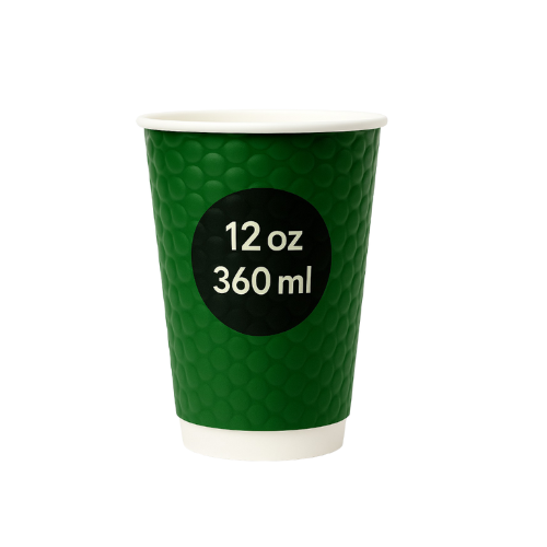 12 oz (360 ml) dubbelwandige koffiebeker met bubbel-textuur en eigen ontwerp – Cuppix