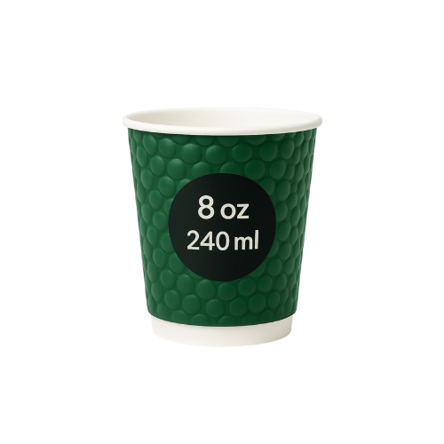 8 oz (240 ml) dubbelwandige koffiebeker met bubbel-textuur en eigen ontwerp