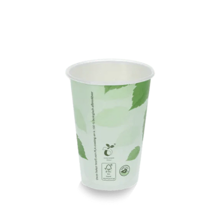 Groene BIO kartonnen koffiebeker 180 ml van FSC Mix karton met PLA-coating – Cuppix
