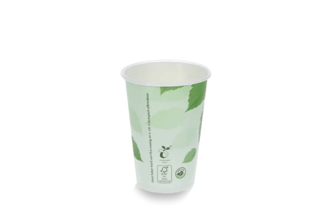 Groene BIO kartonnen koffiebeker 180 ml van FSC Mix karton met PLA-coating – Cuppix
