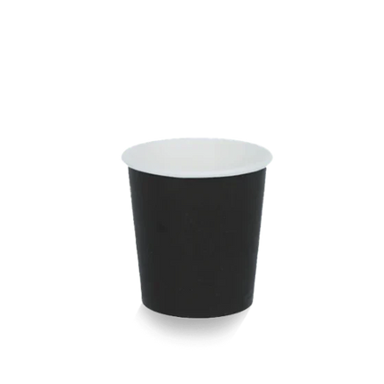 Zwarte kartonnen espressobeker 120 ml (4 oz) van FSC Mix karton – Cuppix
