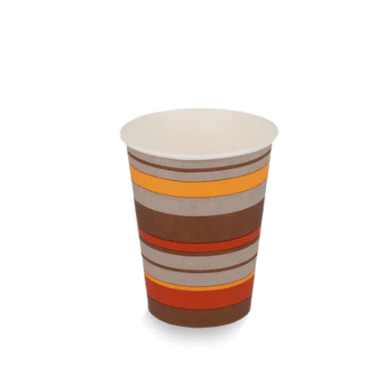 Gestreepte kartonnen koffiebeker 150 ml (6 oz) uit de luxury-lijn – Cuppix