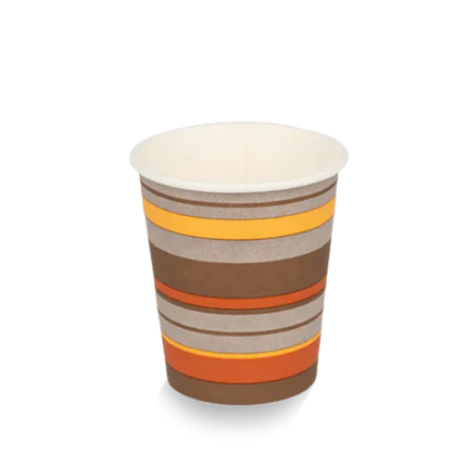 Gestreepte kartonnen koffiebeker 230 ml (8 oz) uit de luxury-lijn – Cuppix