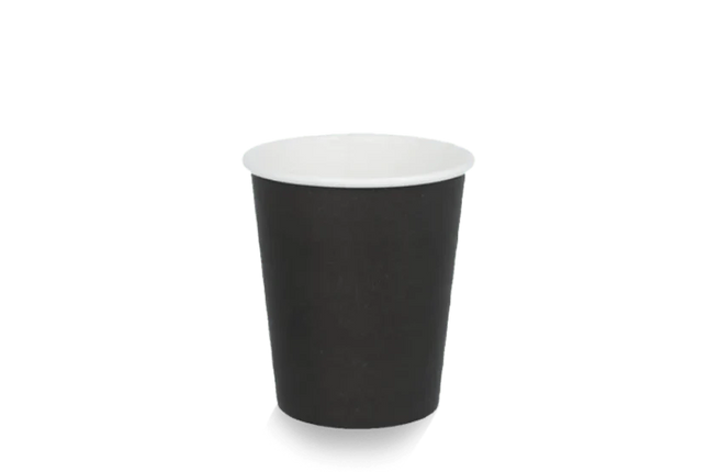 Zwarte kartonnen koffiebeker 230 ml (8 oz) van FSC Mix karton – Cuppix