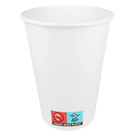 Witte kartonnen koffiebeker 360 ml (12 oz) voor grote koffieporties – Cuppix