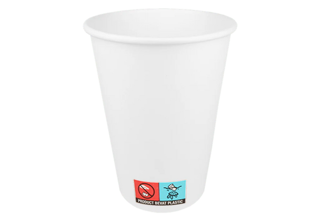 Witte kartonnen koffiebeker 360 ml (12 oz) voor grote koffieporties – Cuppix