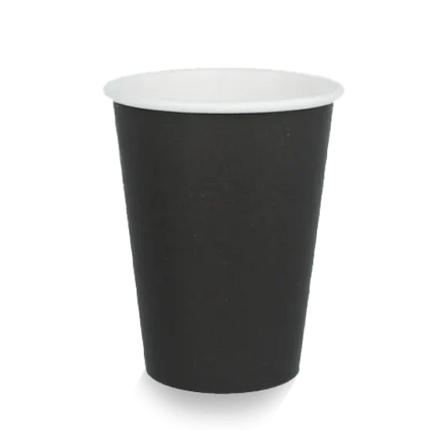 Zwarte kartonnen koffiebeker 360 ml (12 oz) van FSC Mix karton – Cuppix
