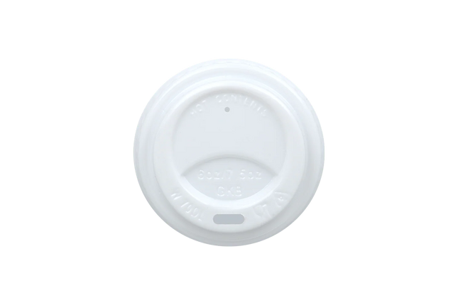 Witte koffiebekerdeksel Ø70 mm voor koffie to-go – Cuppix