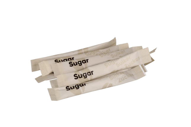 Suikersticks 4 g individueel verpakt – doos van 1000 stuks – Cuppix