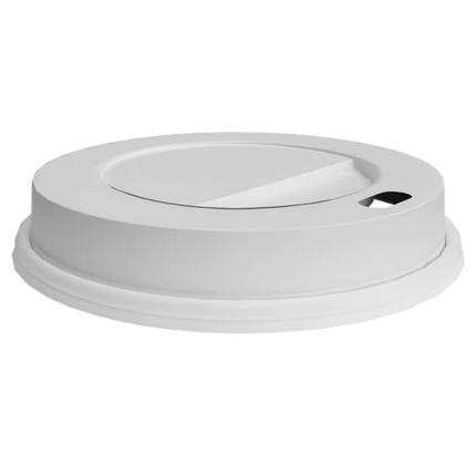 Witte deksel voor kartonnen koffiebekers – Cuppix