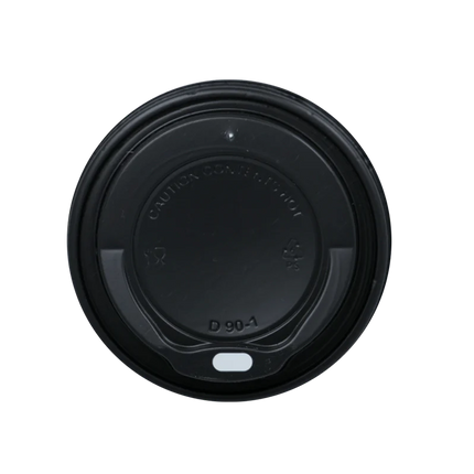 Zwarte koffiebeker deksels Ø90 mm voor grote warme dranken en coffee-to-go – Cuppix