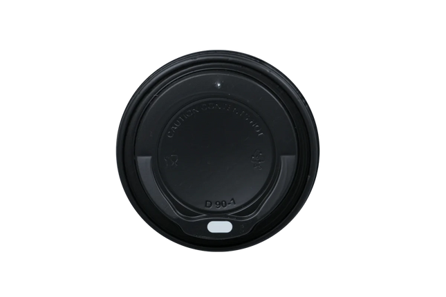 Zwarte koffiebeker deksels Ø90 mm voor grote warme dranken en coffee-to-go – Cuppix