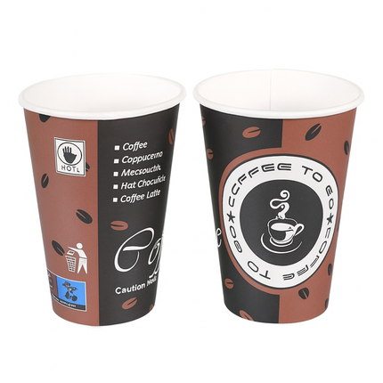 Kartonnen koffiebeker 180 ml rood zwart design – Cuppix