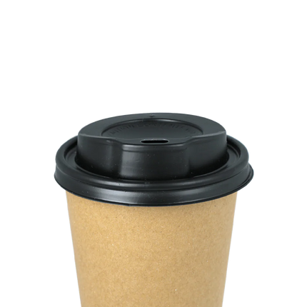 Zwarte koffiebeker deksels Ø80 mm voor warme dranken en coffee-to-go – Cuppix