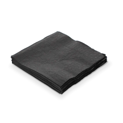 Servietten 24x24 cm Schwarz BIO 2-lagig 1/4 Falz