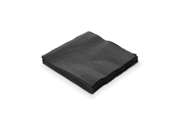 Napkins 24x24 cm Black BIO 2-Ply 1/4 Fold