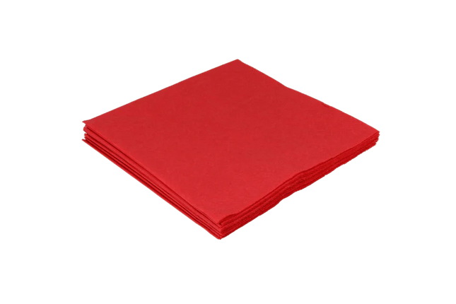 Napkins 33x33 cm Red 2-Ply 1/4 Fold