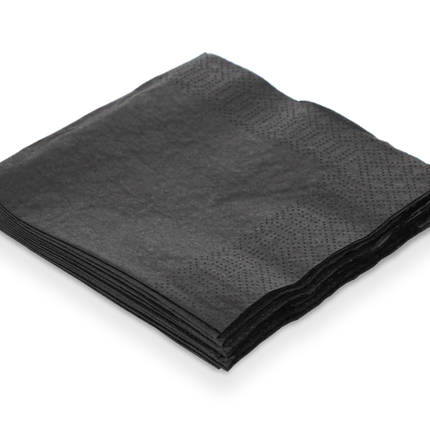 Servietten 40x40 cm Schwarz BIO 2-lagig 1/4 Falz