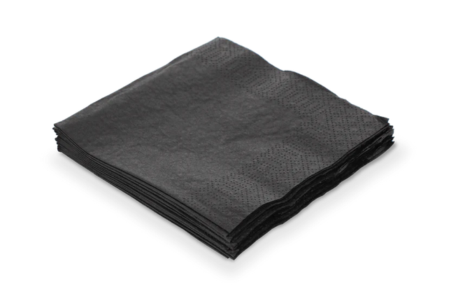 Napkins 40x40 cm Black BIO 2-Ply 1/4 Fold