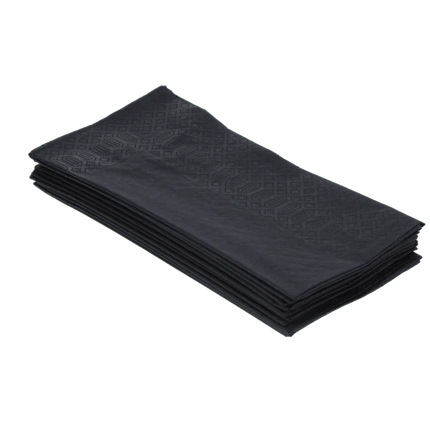 Servietten 40x40 cm Schwarz BIO 2-lagig 1/8 Falz